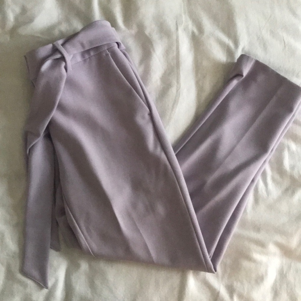 LOFT Marissa slim tie lavender pant